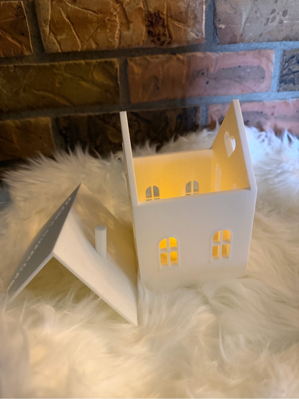 Hand Crafted 3D Printed White House LED Votive Holder NWOT - Picture 4 of 4